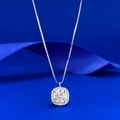 Elegante collana in argento S925 con pendente classico in moissanite da 1 carato - Collana con Ciondolo Tondo Grande (N563) / 8.0mm