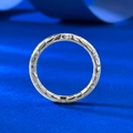 Elegant S925 silver serpent ring with hexagonal scales and small crystal accents - US 5 / Silver Snake (R1268)