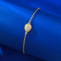 S925 Silber Böhmisches Tropfen-Armband mit Pavé-Kristallen in Gold-Finish - Gold Wassertropfen Stil (B119) / 925er Silber