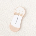 Calcetines invisibles beige de seda de hielo 3D con encaje y silicona antideslizante - Talla única / Desnudo