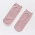 Short summer ankle socks in lotus pink with breathable ribbed cuffs and reinforced toes - One Size / Dusty Pink