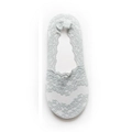Calzini invisibili in pizzo grigio chiaro per donna con elegante motivo floreale - Taglia unica / Grigio