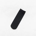 Calcetines tobilleros de terciopelo negro para mujer con suela de algodón en fondo blanco - Talla única / Negro