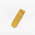 Mustard yellow velvet cotton crew socks with fine knitted texture for women - One Size / Turmeric