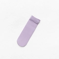 Calcetines de algodón aterciopelado lavanda con textura acanalada y elástico - Talla única / Violeta Claro
