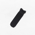 Calcetines japoneses de terciopelo negro con elegante detalle de encaje de doble capa - Negro