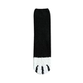 Soft black and white coral fleece sleep socks featuring a cute cat paw claw pattern - One Size / Solid Black