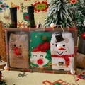 3-pack Kerst koraalvlies sokken geschenkdoos met rendier, kerstman en sneeuwpop ontwerpen - Eén maat / Rendier, Kerstman en Sneeuwpop (Stijl Twee)