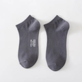 Calcetines invisibles para hombre en mezcla de algodón gris oscuro con texto moderno - Talla única / gris oscuro