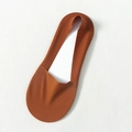 Caramel brown ice silk invisible no-show sock with seamless raw-cut edges for women - One Size / Caramel color