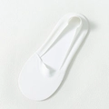 Minimalist white ice silk no-show socks with seamless low-cut design for women - One Size / White