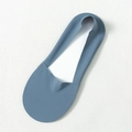 Fog blue seamless ice silk no-show liner sock for women featuring smooth raw-cut edges - One Size / Haze Blue