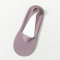 Women's ice silk low cut invisible socks in elegant lotus pink color with non-slip heel strap - One Size / Grape Purple