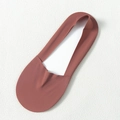 Brick red seamless ice silk no-show socks with flat-cut edges for a comfortable fit - One Size / Deep Pink
