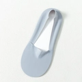 Light blue seamless ice silk no-show socks with high-elastic cool feel fabric - One Size / Light Gray