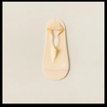 Fantasmini in seta di ghiaccio beige con trama a rete e tallone antiscivolo in silicone - Taglia unica / Nudo