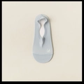 Light blue ice silk no-show socks for women with breathable mesh and non-slip heel - One Size / Blue