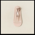 Beige ice silk low-cut invisible sock for women with anti-slip silicone and breathable mesh - One Size / Deep Pink