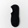 Calcetines invisibles negros de mujer en algodón transpirable y elástico - Talla única / Negro