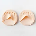 Almohadillas invisibles beige de cinco dedos para tacones con suela acolchada - Talla única / Color Piel