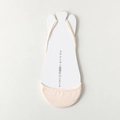 Socquettes invisibles ultra-basses pour femmes en beige sur moule blanc - Taille unique / Rose