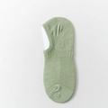 Light green mesh breathable invisible boat socks made of soft cotton for women - One Size / Green