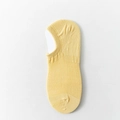 Bright yellow breathable mesh cotton low cut invisible boat socks for women - One Size / Yellow