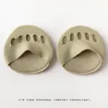 Almohadillas beige de cinco dedos para tacones con malla transpirable para alivio - Talla única / Verde Militar
