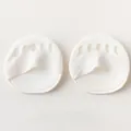 White silicone five-toe forefoot pads with soft anti-slip fabric bottom for summer - One Size / Pure White