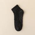 Calcetines térmicos de lana de coral negro con puntos antideslizantes en la suela - Talla única / Negro