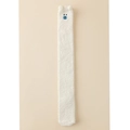 White coral fleece over-knee socks with cute embroidered bear ears and soft texture - One Size / White