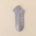 Calcetines de forro polar gris con puntos antideslizantes para el invierno - Talla única / Gris