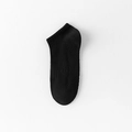 Atmungsaktive Herren-Socken in Schwarz mit Mesh-Textur und geripptem Bündchen - Füßlinge / Schwarz
