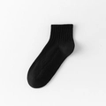 Atmungsaktive schwarze Tennissocken für Herren mit Rippbündchen und Mesh-Struktur - Niedriger Schnitt / Schwarz