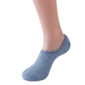 Detail of blue fleece slipper socks featuring soft sherpa lining and elastic opening - Size 37-40 / Dark Blue
