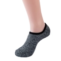 Calcetines de peluche gris oscuro con borde negro para yoga y suelos de interior - Talla 37-40 / gris oscuro
