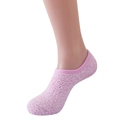 Close-up of pink coral fleece slipper socks with non-slip silicone grip for winter warmth - Size 37-40 / Light Pink