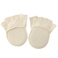 Beige half-palm five-toe socks with cushioned towel sole for high heels in cream - One Size / Half Toe Style / Cream