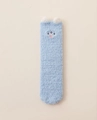 Chaussettes épaisses en polaire corail bleu clair avec oreilles 3D et broderie - 3-12 Ans / Bleu