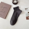 Calcetines deportivos gris marengo en mezcla de algodón con puño ancho de canalé transpirable - Talla única / gris oscuro