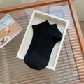 Fantasmini neri in fibra di bambù con maglia fine e polsini a costine antiscivolo - Taglia unica / Nero