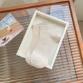 Fantasmini in fibra di bambù beige crema con trama a coste per l'estate - Taglia unica / Nudo