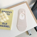 Breathable beige low cut no show socks with ribbed texture for daily comfort - One Size / Light Pink