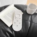 Calcetines invisibles beige con bordado de lazo pequeño y textura de algodón acanalado - Talla única / Gris Beige