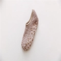 Calcetines de suelo antideslizantes de felpa rosa palo con puntos de silicona - Talla única / Café Claro