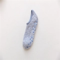 Light blue coral fleece floor socks with anti-slip silicone dots and soft texture - One Size / Light Blue