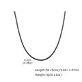 Collana in cordino cerato nero 0,2cm con lunghezza regolabile 50+5cm per ciondoli fai-da-te - Stile NC-499G01-50 (Larghezza 2mm)