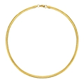 Goldene minimalistische Schlangenkette aus Edelstahl mit Karabinerverschluss - Gold Einfacher Kreis NC-1318G