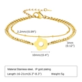 Detail of double-layer gold chain with hollow flower pendant and lobster clasp - Hollow Flower Pendant Style (Style 4)
