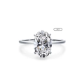 Elegant S925 sterling silver ring featuring a 3CT oval cut sparkling synthetic diamond - US Size 9 / 3CT Style (JZ1333)